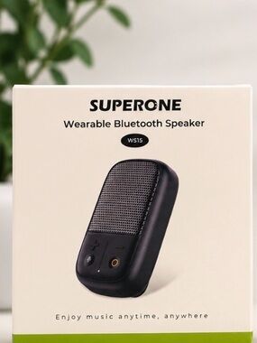 SUPERONE wearable bluetooth speaker waterproof voice assistant BT 5.4  Clip NWT